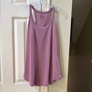 Patagonia Capilene Cool Trail Heather Mauve Tank, large
